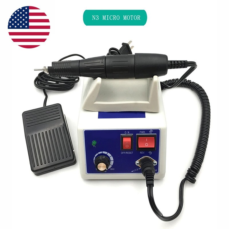 Dental Lab MARATHON-III Electric Micromotor +Contra Angle Straight Handpiece Kit