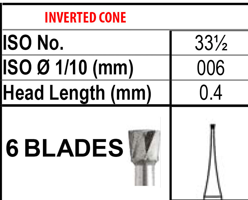 Beavers FGSS331/2 Carbide Burs FGSS33 1/2 Bur Friction Grip Canada Made 100-10