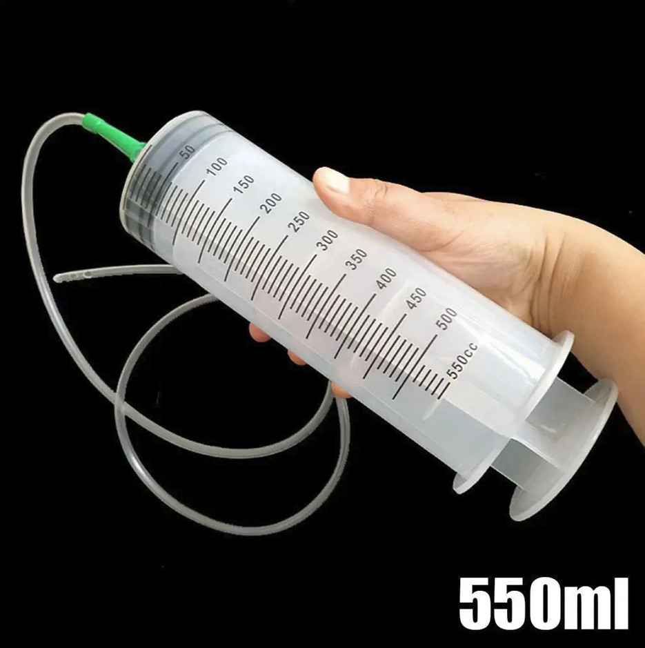 1pc Large Capacity Oil Extraction Syringe Pump with Hose – NEW