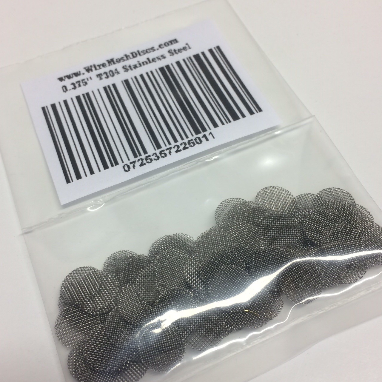 50 COUNT Stainless Steel T304 Wire Mesh Filter Disks 3/8″ 60 mesh MADE IN USA!