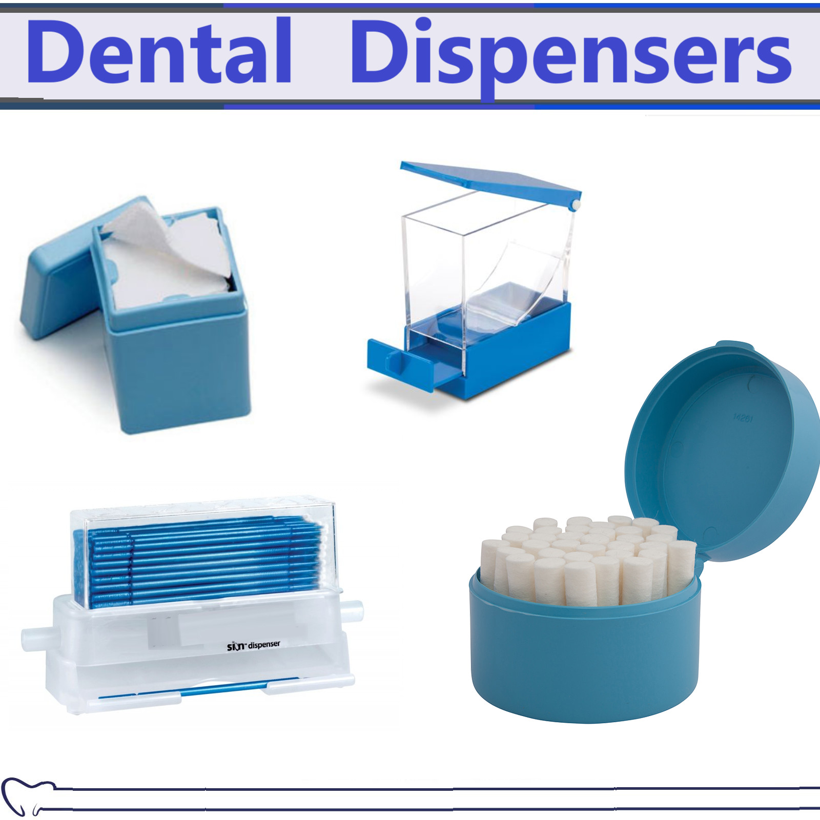 Dental Dispensers For Cotton Roll Microbrushes Dispenser Gauze Sponge Dispenser