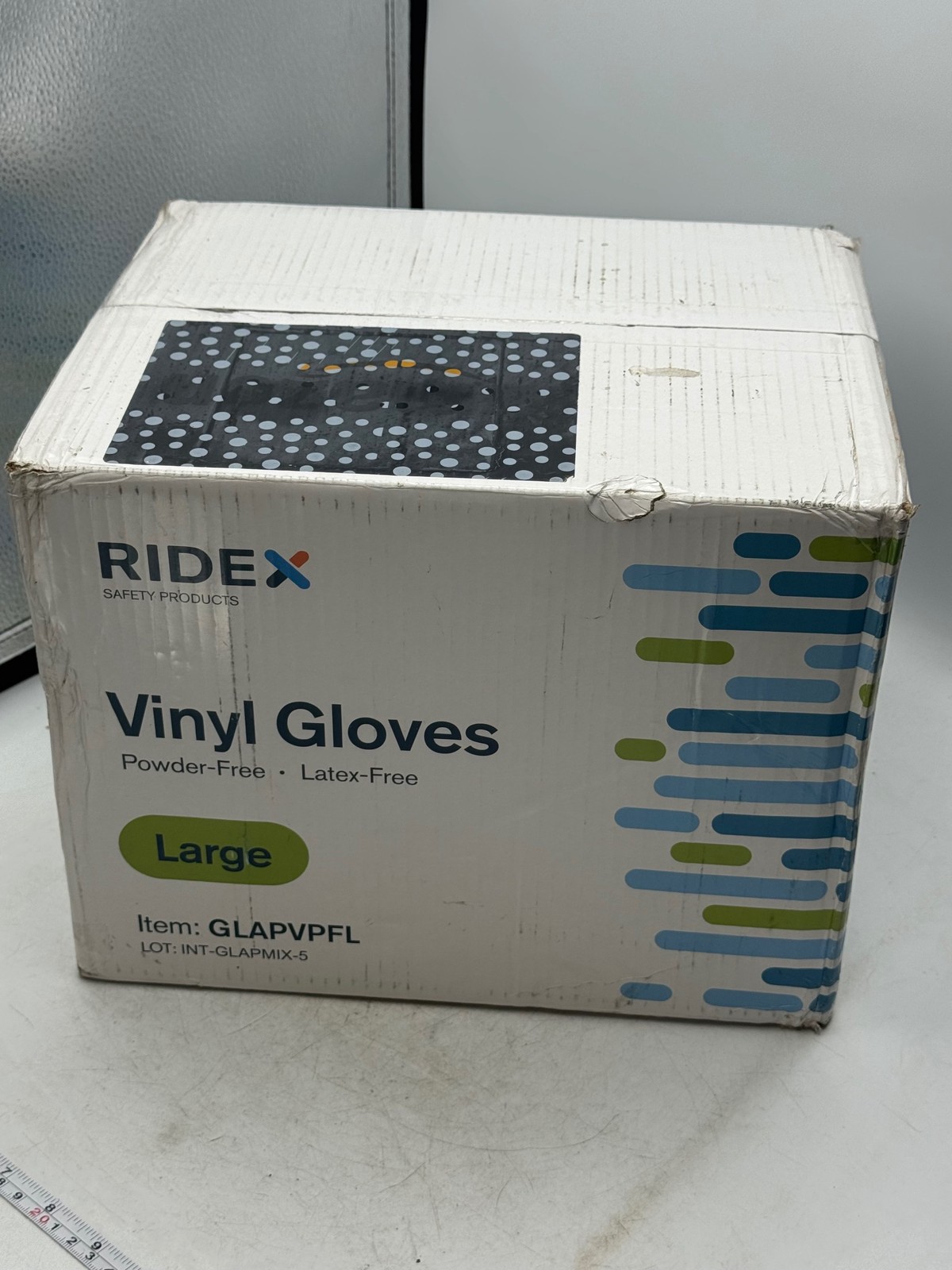 RIDEX Vinyl Gloves Large 1000 Count 10×100 Powder Free Latex Free Ambidextrous