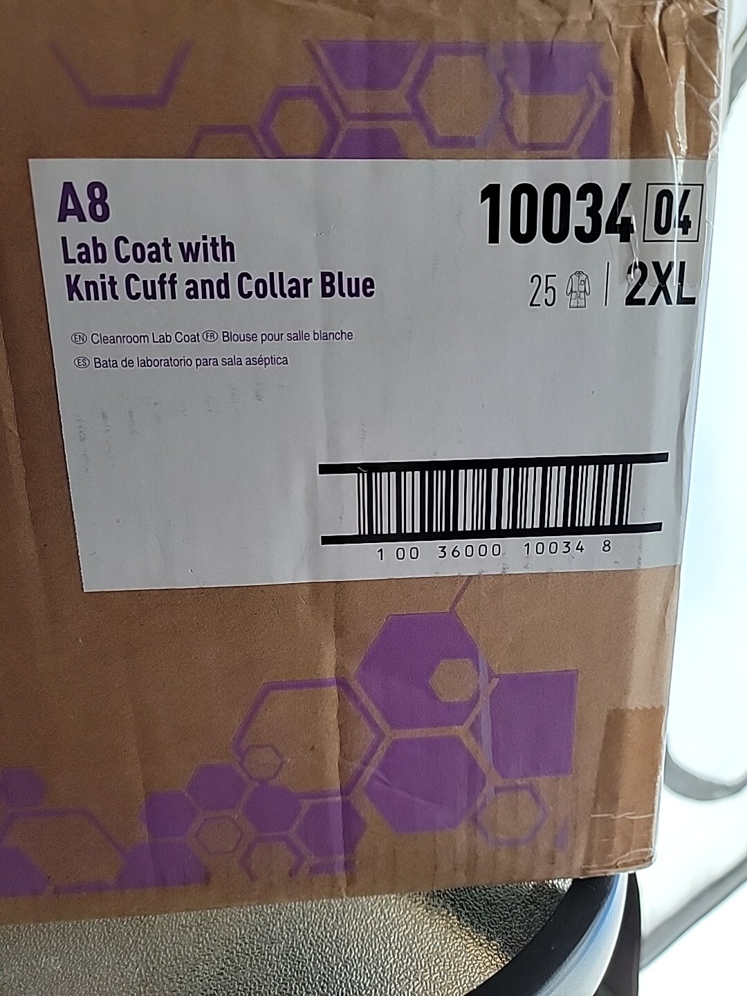 Kimtech Lab Coats A8 Certified Knit Cuffs 10034 Case of 25 Blue 2XL