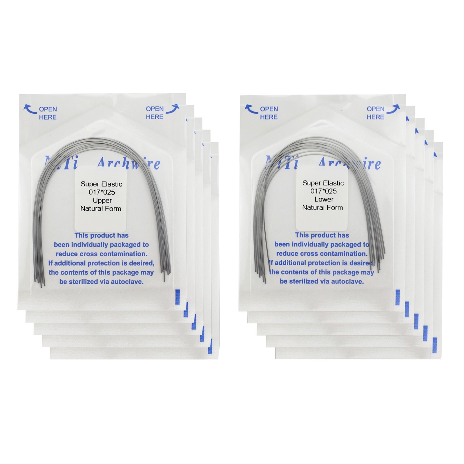 100pcs Dental Orthodontic Niti Arch Wire Natural Form Arches Round Rectangular