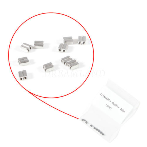 Dental Orthodontic Accessory Crimpable Hook Double Tube Cross Type 10pcs/bag