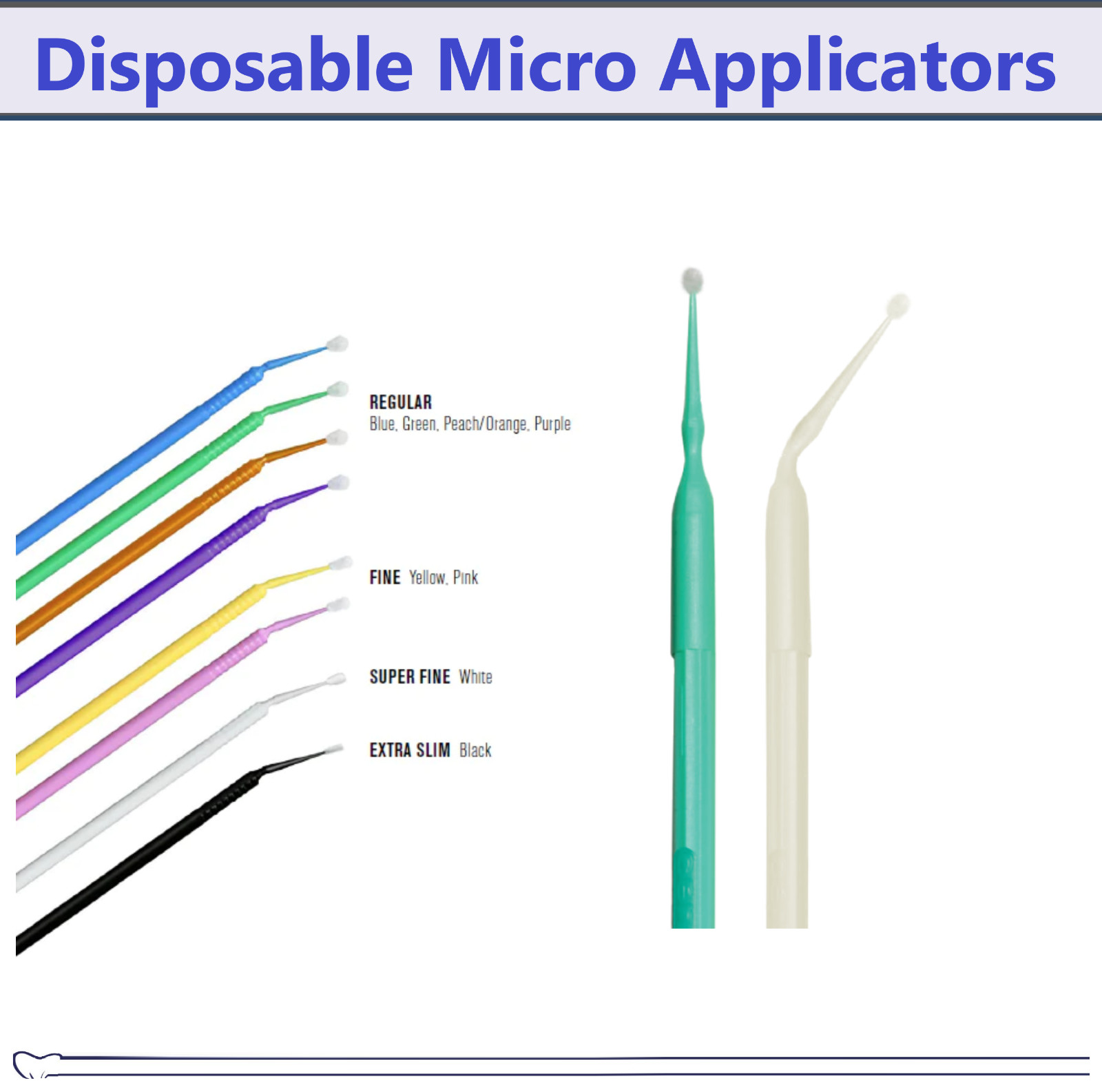 1000 Microbrush Micro Brush Applicator Tips Regular, Fine, Super Fine Ultra Fine