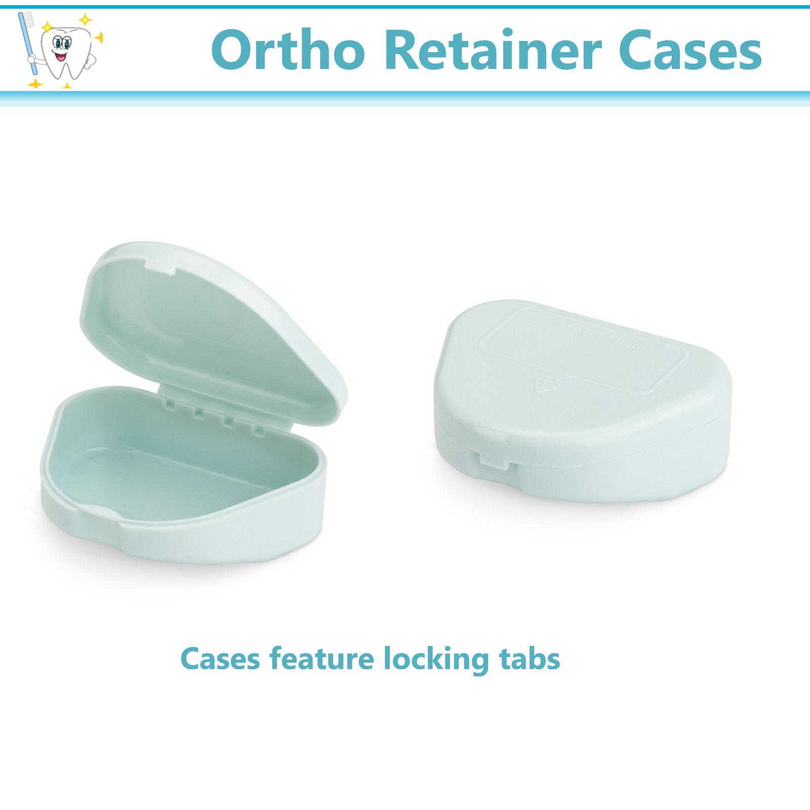 Dental Denture Box Retainer Box Carrier 4W x 2in x 2in Upto 200 Retainers/Case