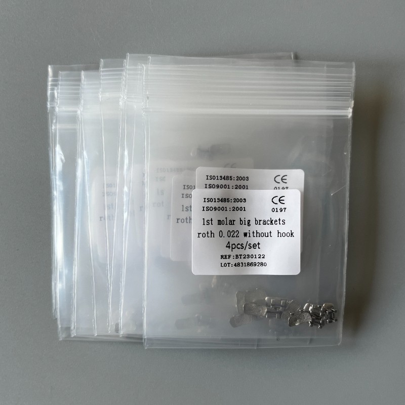 10Sets Dental Orthodontic 1st Molar Wide Big Brackets Roth 022 Without hooks