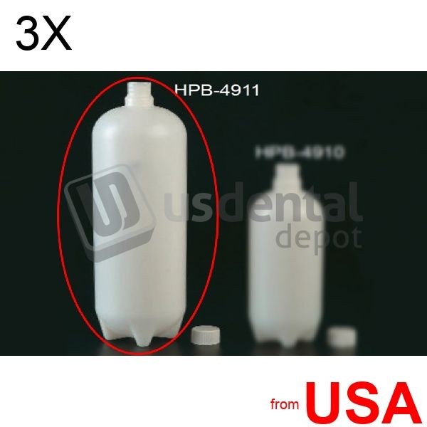 3X LOT of PLASDENT Pressure Water Bottle-#HPB-4911-2 Liter-( 3.5in 001-HPB-4911