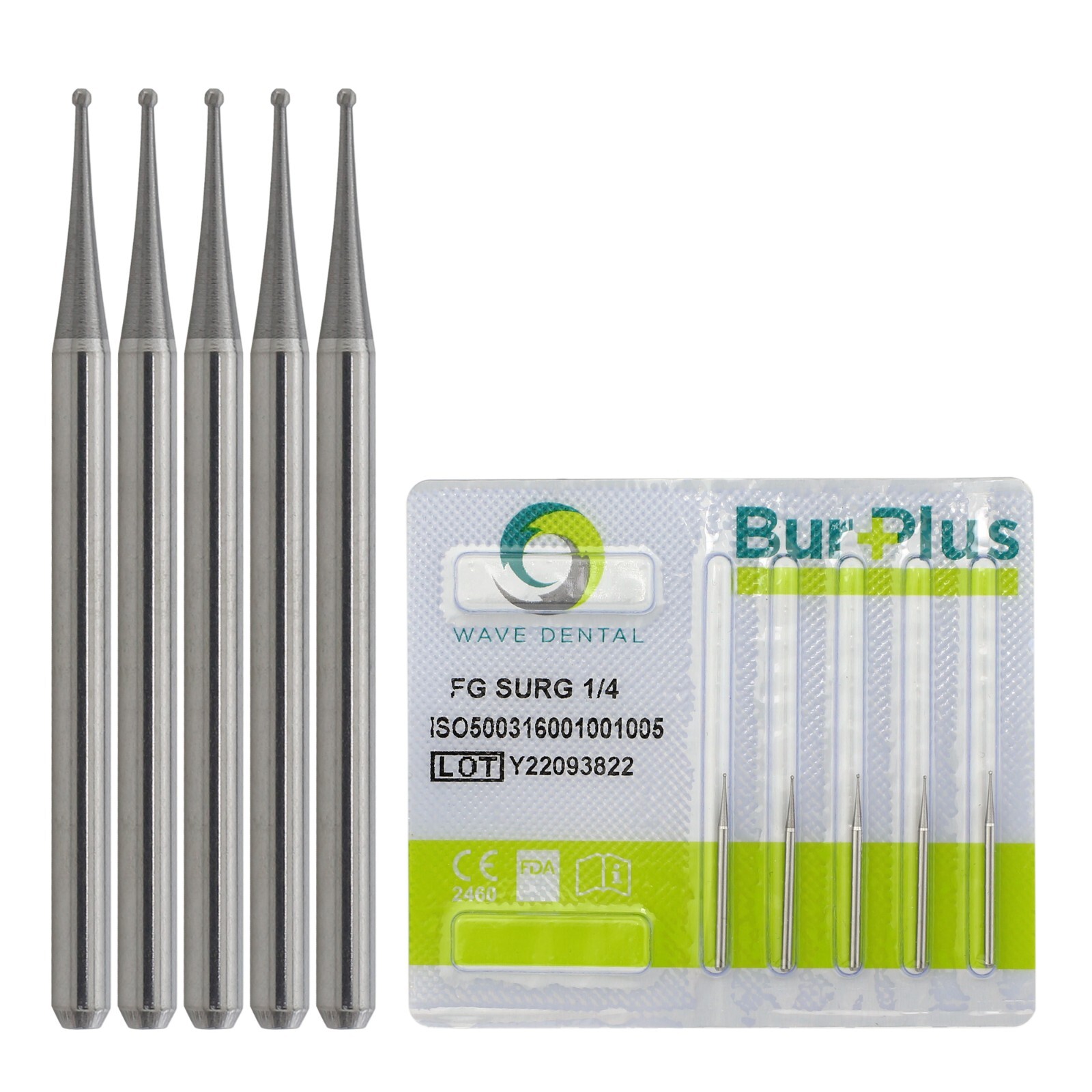 Wave Dental Surgical Length Bur Round 1/4 6 8 Tungsten Carbide 25mm FG SURG FGOS