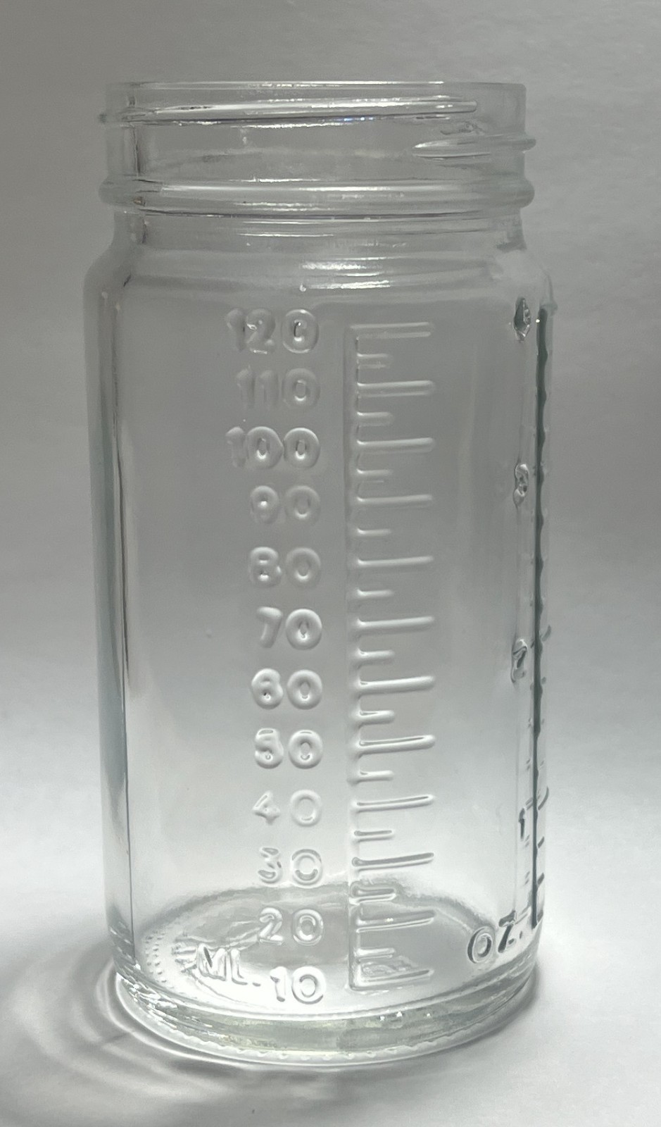 QUOPAK Glass Graduated Glass Beaker – Wide Mouth Jar – 120mL 4 Ounce – Lot Of 5