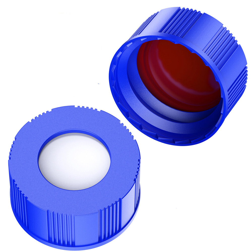 2mL Autosampler Vials, 9mm Screw Cap Red PTFE/Silicone, Clear Glass Bottle
