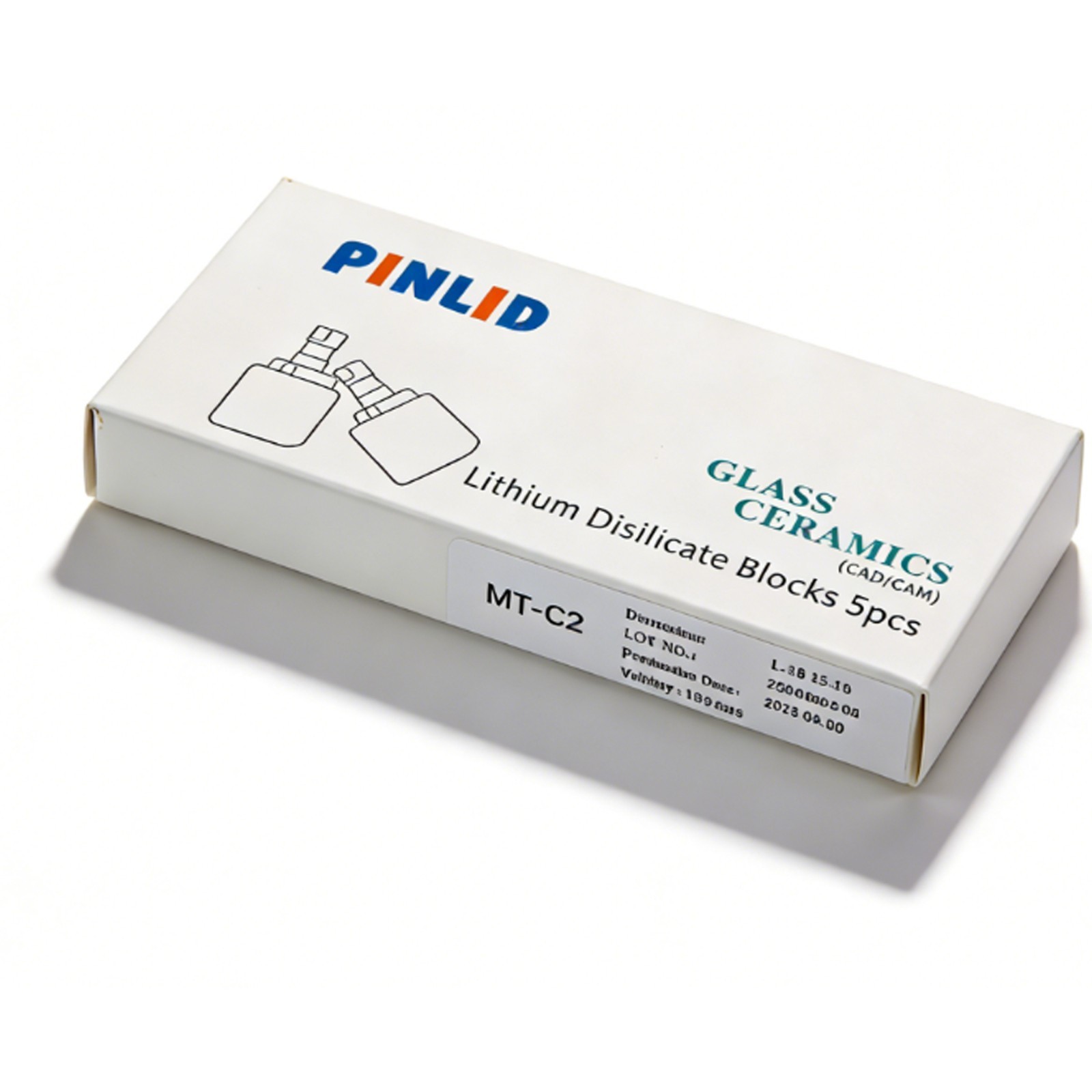 Dental Lithium Disilicate C14 Glass Ceramic CAD Blocks MT Moderate Ranslucency