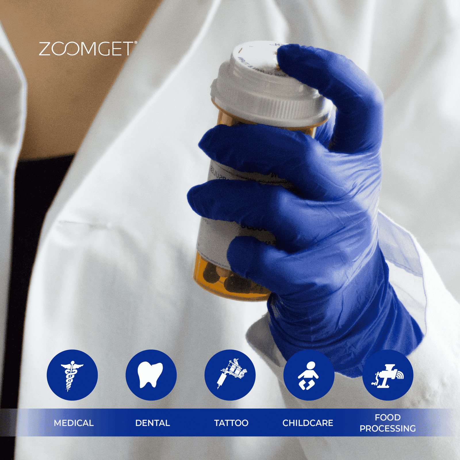 1st Choice Indigo Nitrile Disposable Exam/Medical Gloves 3 Mil, Latex-Free, 1000