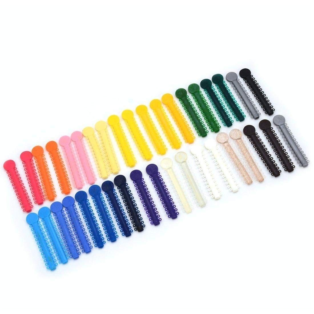Complete Orthodontic Ligature Tool Set – 1040 Colorful Rubber Bands for Braces