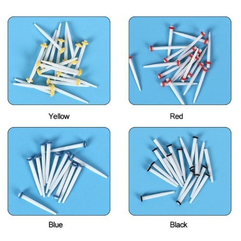 200pcs Dental Quartz Fiber Post Kit 8 Sizes Straight & Screw Threaded Posts Endo