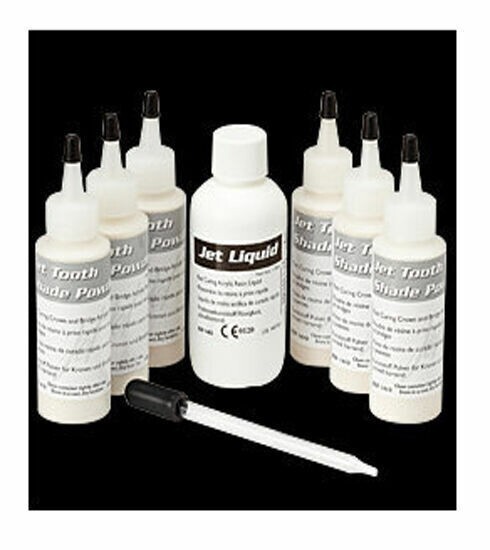 Lang Jet Tooth Shade (6/1 Kit) Fast Curing C&B Acrylic Resin Powder and Liquid