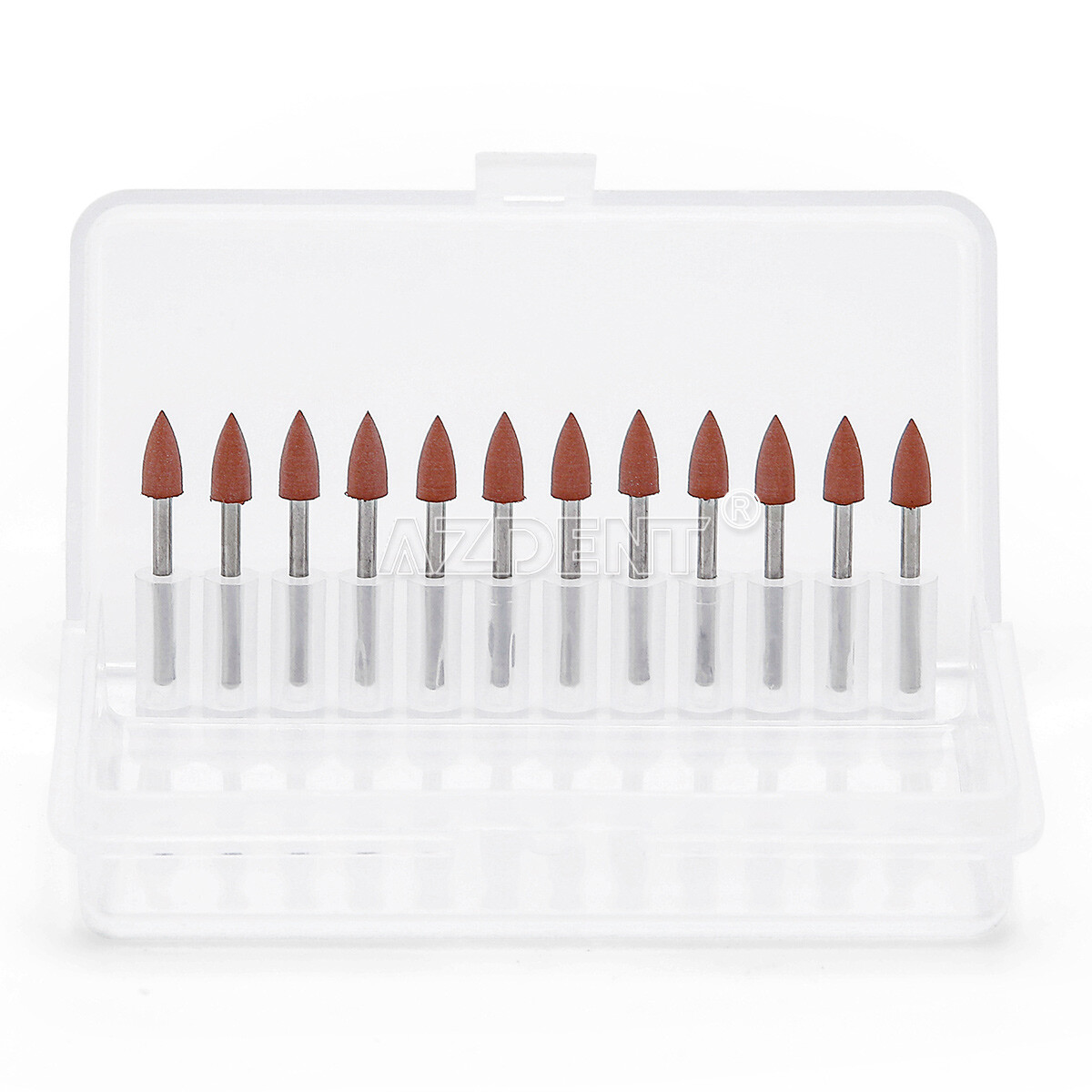 12pc/box Dental Abrasive White Stone/Silicone Porcelain Resin Polishing Burs FG