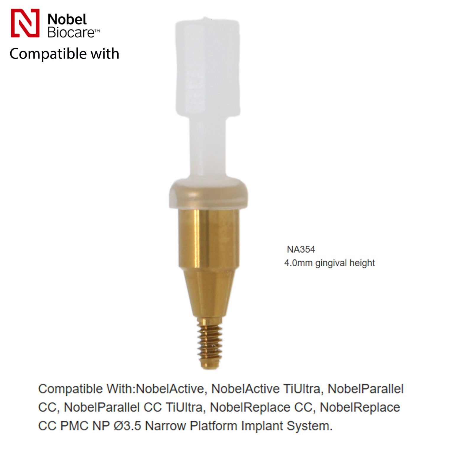 Locator Tapered Abutment for Nobel Active Biocare Conical Connection NP/RP 1-5mm
