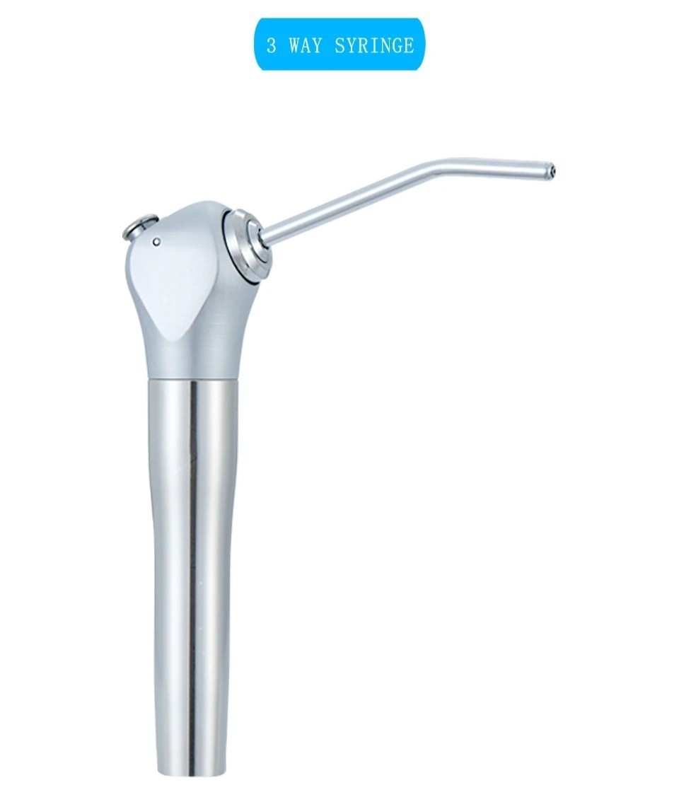 1 Set Dental Air Water Spray Triple 3-way Syringe Button Handpiece+2 Nozzle Tips