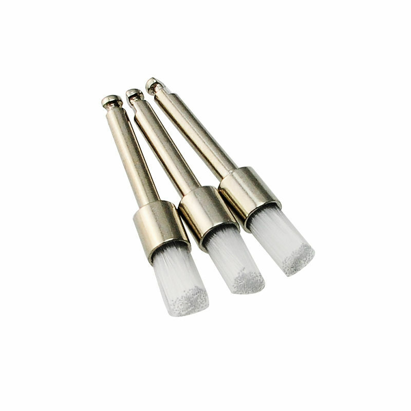 100Pcs/box Dental Polishing Polisher Prophy Brush Brushes Nylon Latch Flat White