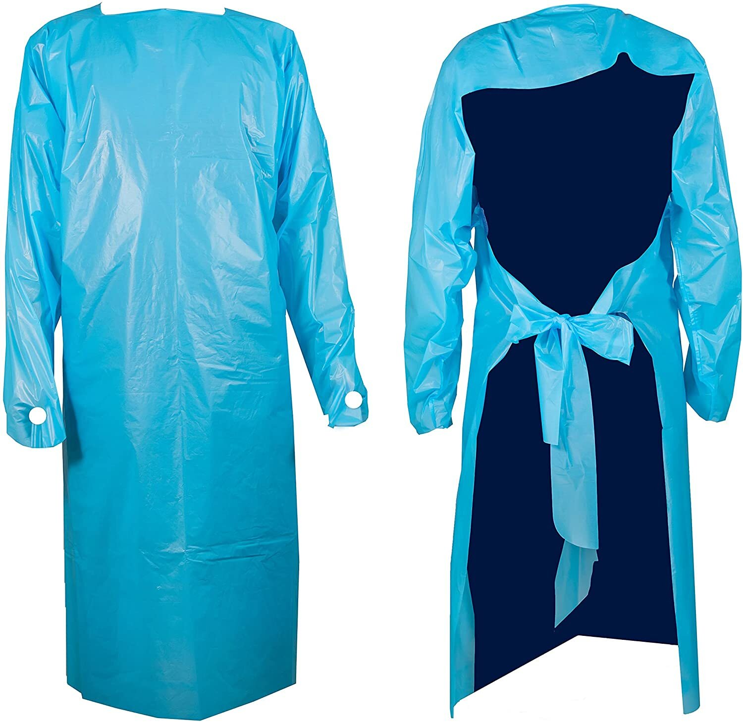 Disposable CPE Gown, Polyethylene Medical Isolation Gown 20/40/60/80/100 PCS