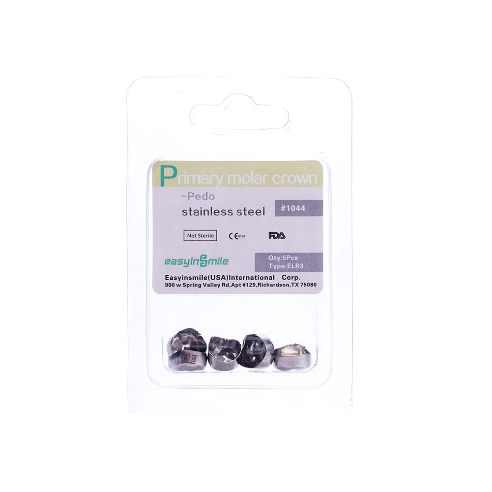 Dental Kids Crown Primary Molar Pediatric Stainless Steel Crown EASYINSMILE 5Pcs