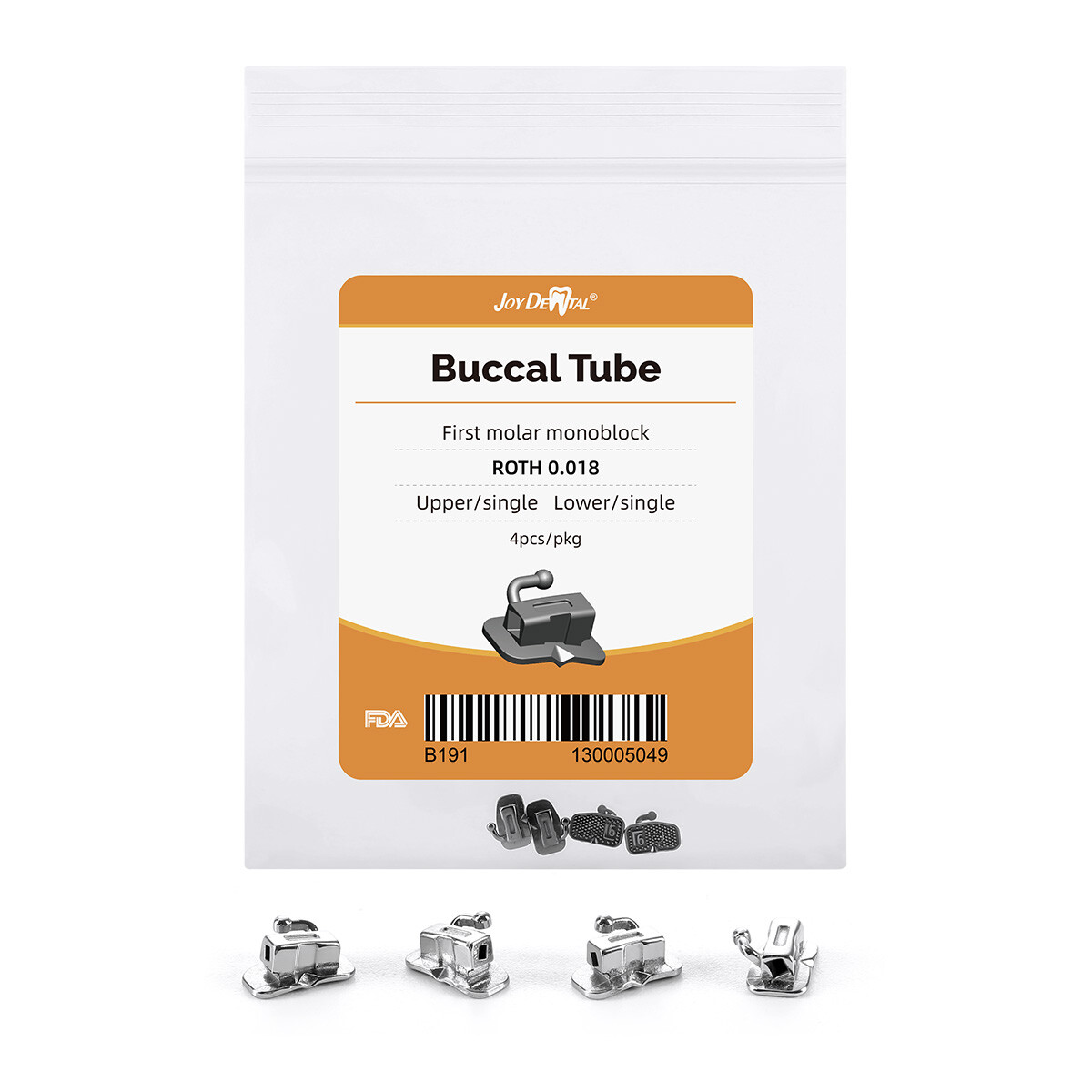 Dental Orthodontic Buccal Tubes 1st Molar Roth/MBT 018/022 Bondable Joydental