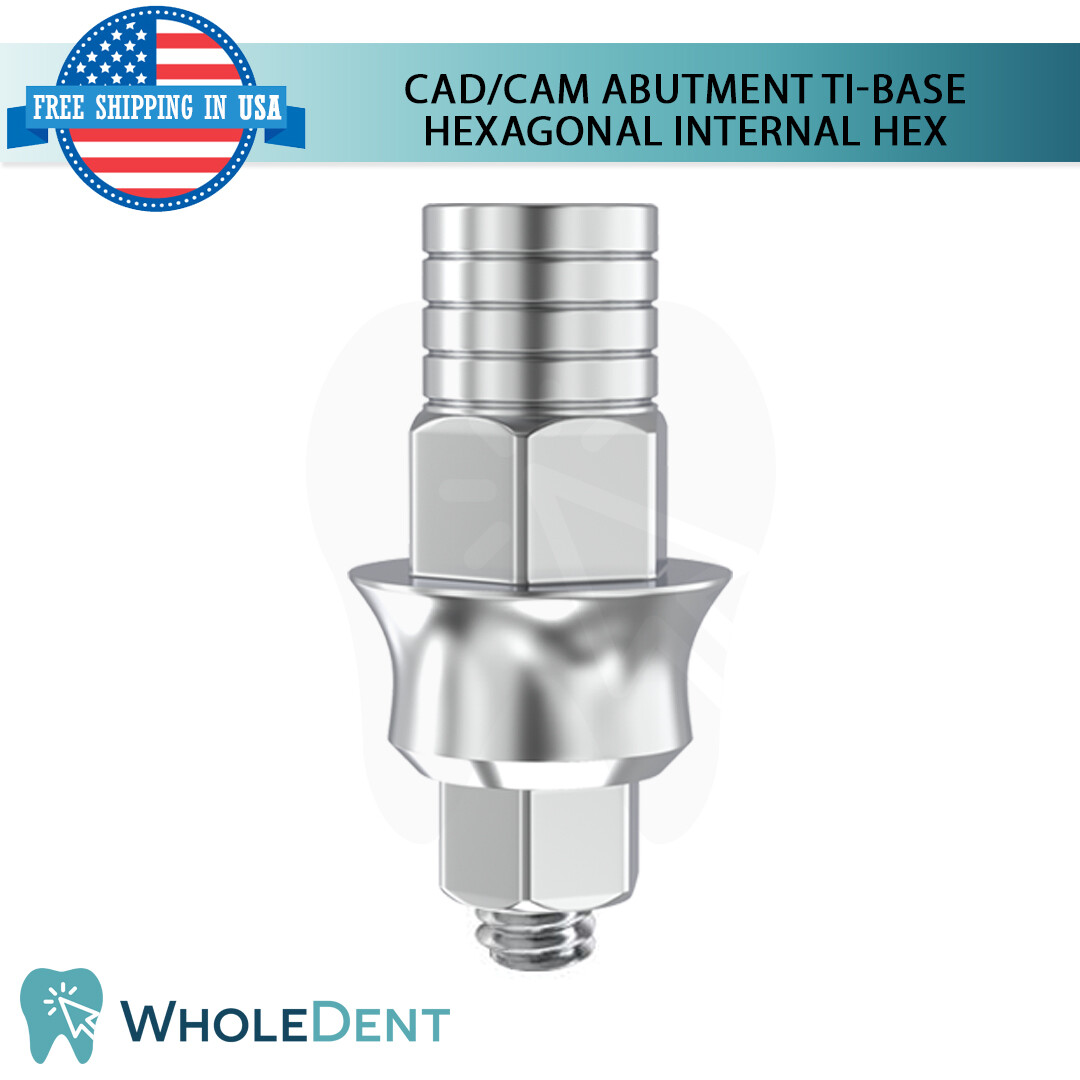 X1 Ti-Base CAD/CAM Hexagonal Abutment Titanium Dental Int Hex Connection 2.42mm