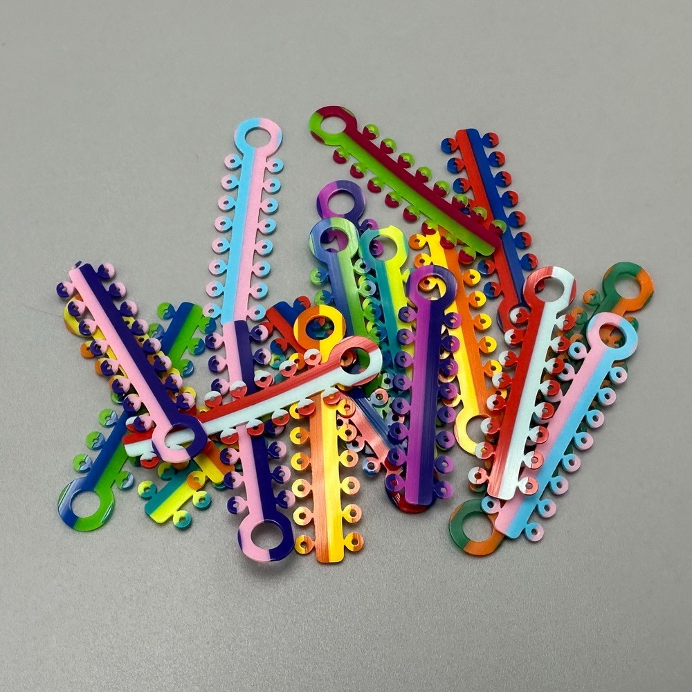 1 Bag Dental Orthodontic Ligature Ties Braces Elastic Rubber Bands Mixed Color