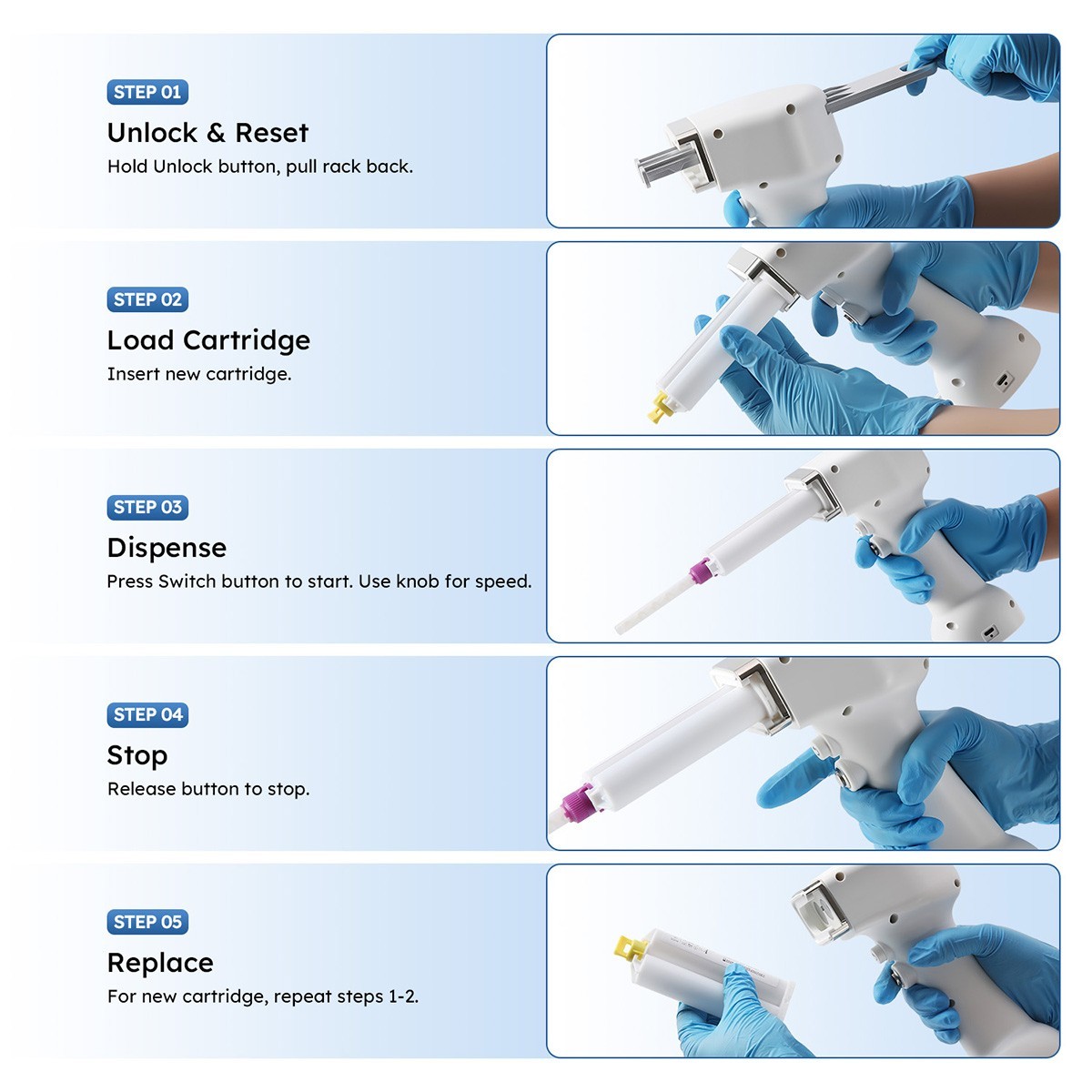 Dental Electric Impression Mixing Dispenser Gun 50ml 1:1/2:1/Impression Material