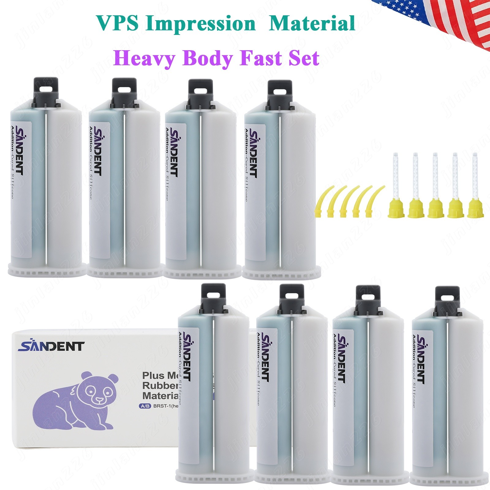 VPS PVS L/M/Heavy Body Fast Rapid Set Impression Material Mold, 50mL Cartridges