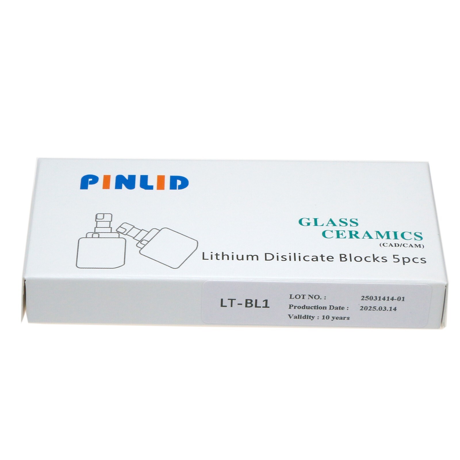 US 5Pcs Dental LT C14 Emax Glass Ceramic Lithium Dislicate Blocks CEREC CAD/CAM