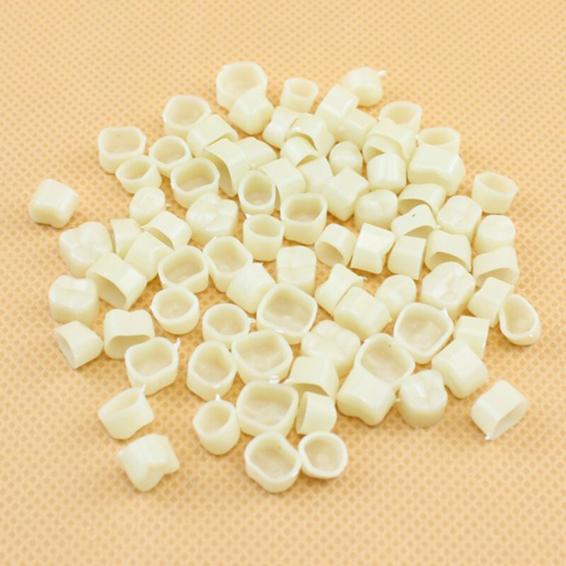 60pcs Temporary Porcelain Crown Posterior&Anterior Teeth Caps Molar Dental Resin