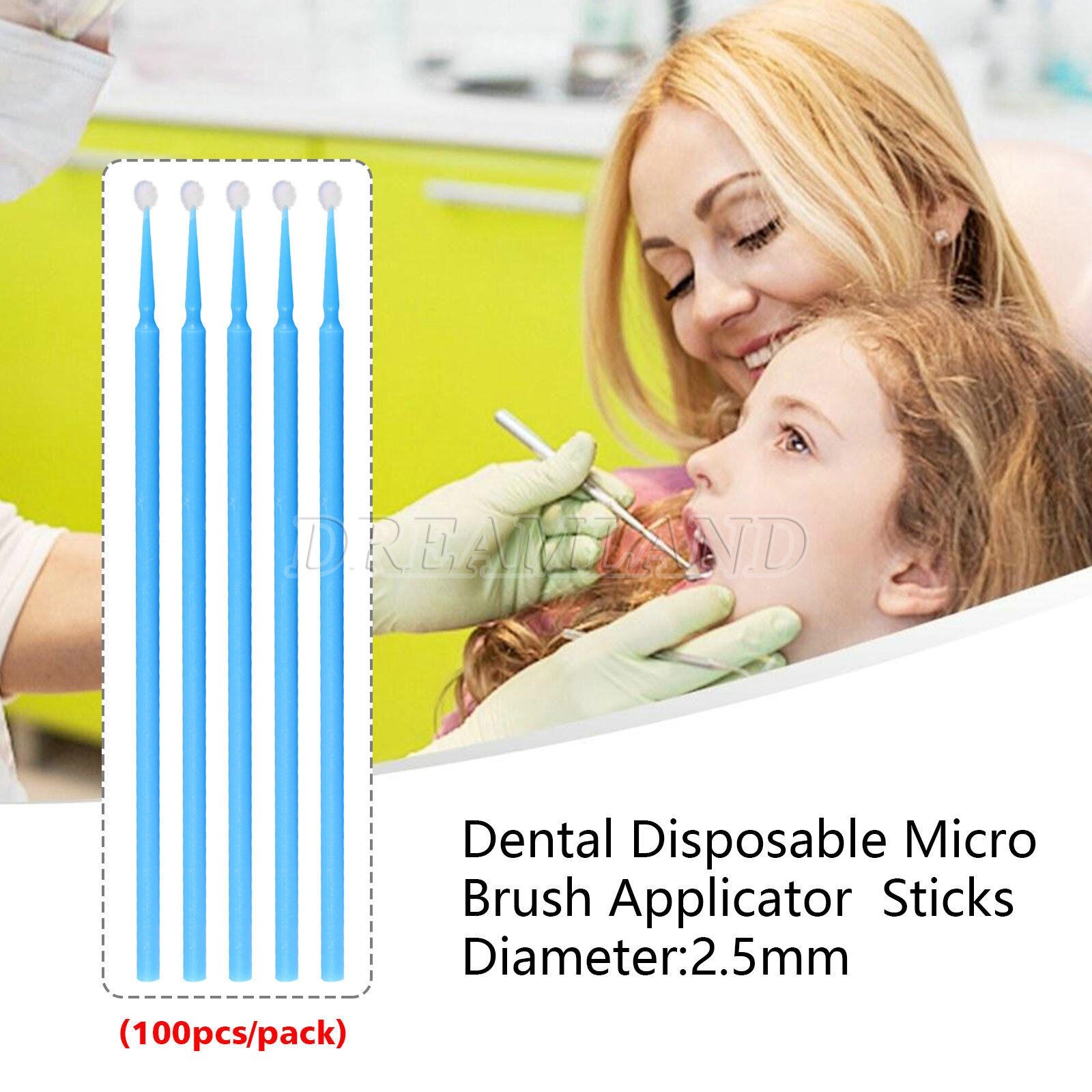 1000x Dental Disposable swabs Micro Applicator Brush Eyelash Extension Brush US