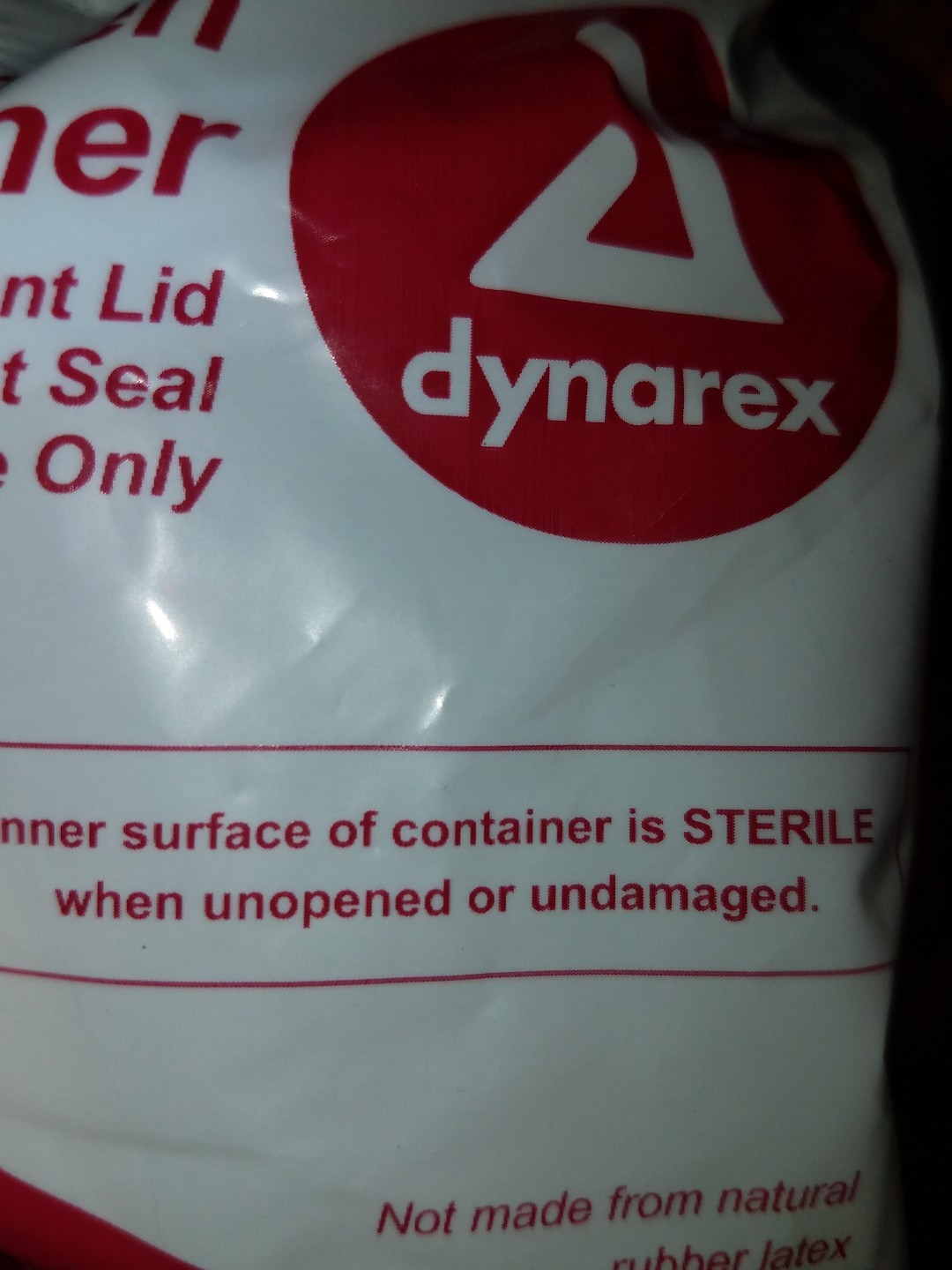 DYNAREX SPECIMEN CUPS STERILE CONTAINERS 4oz W/LID+ID LABEL/Set of 4.. NEW