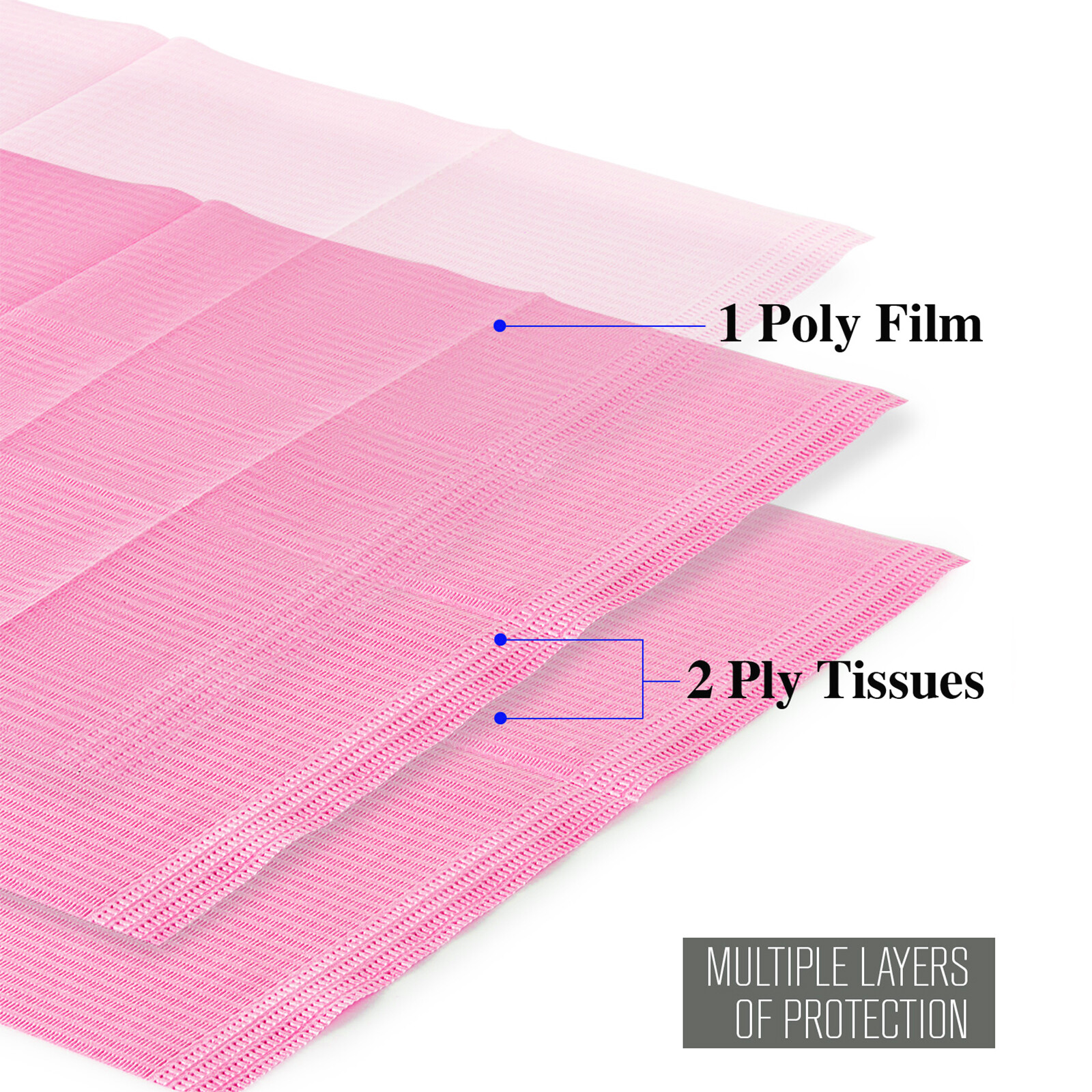 up to 2000 JMU Dental Bibs Tattoo Medical Towels Disposable 13 ” x 18 “