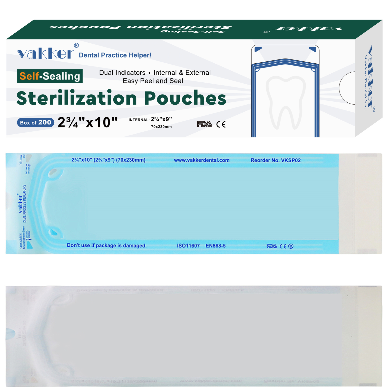 All size Self Sterilization Pouches Autoclave Sterilizer Bag Dental Tattoo Nail