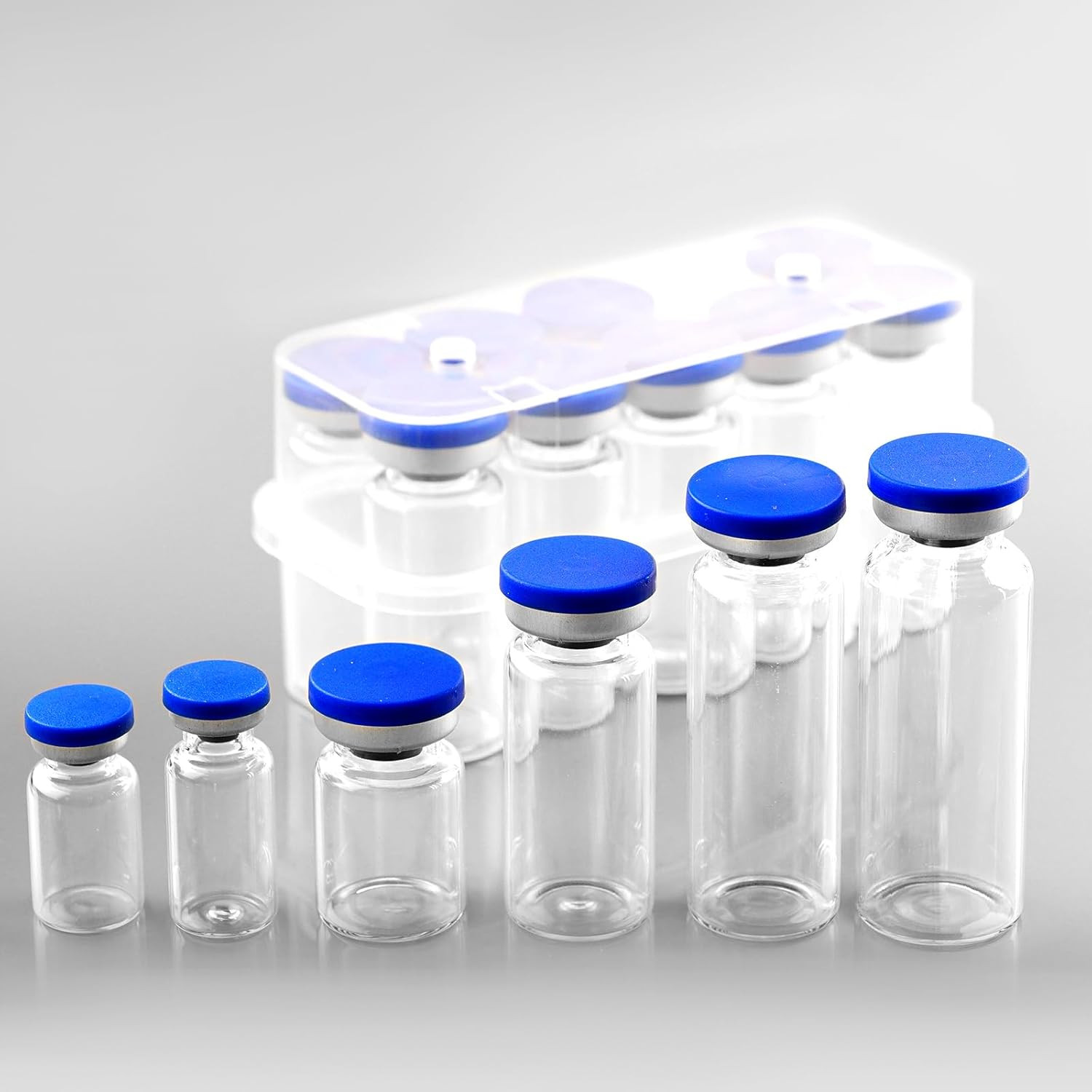 2Ml Sealed Vials with Self Healing Injection Port and Plastic-Aluminum Flip Caps