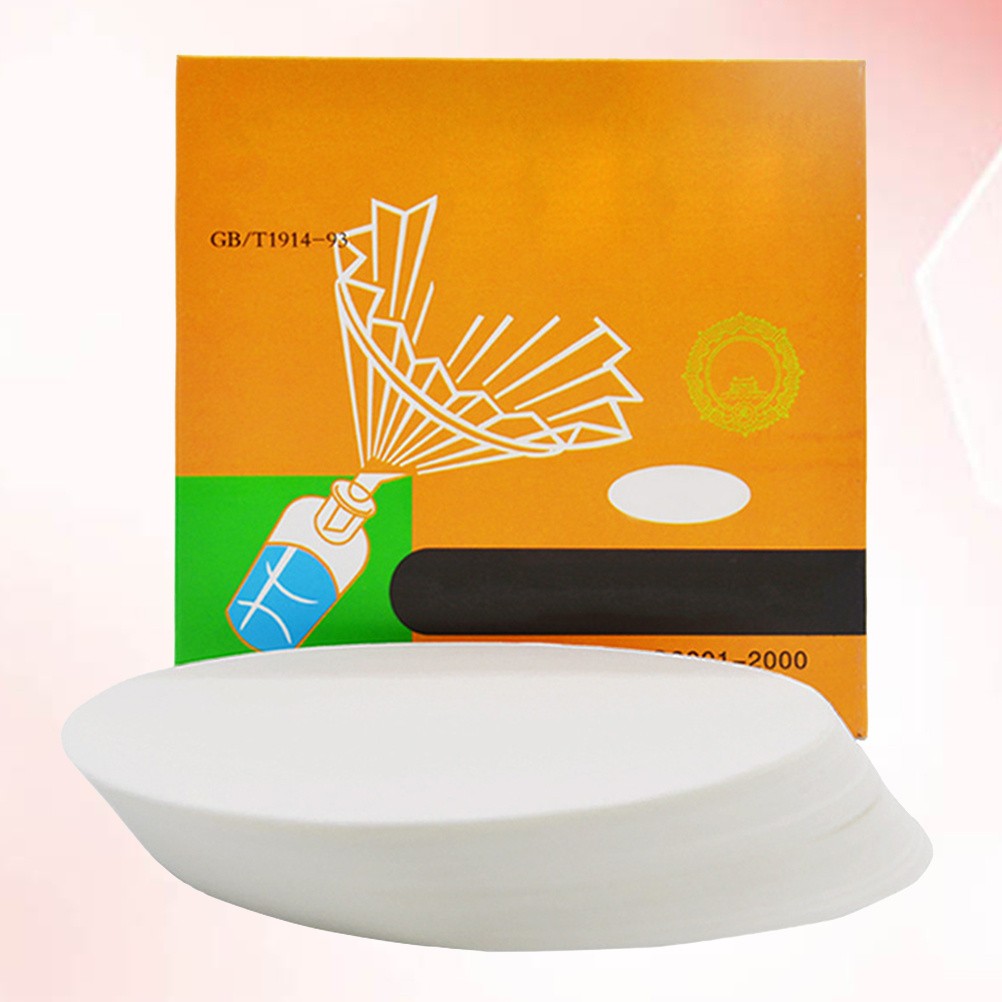 100Pcs Reusable White Filter Paper Discs for Lab Particle Retention