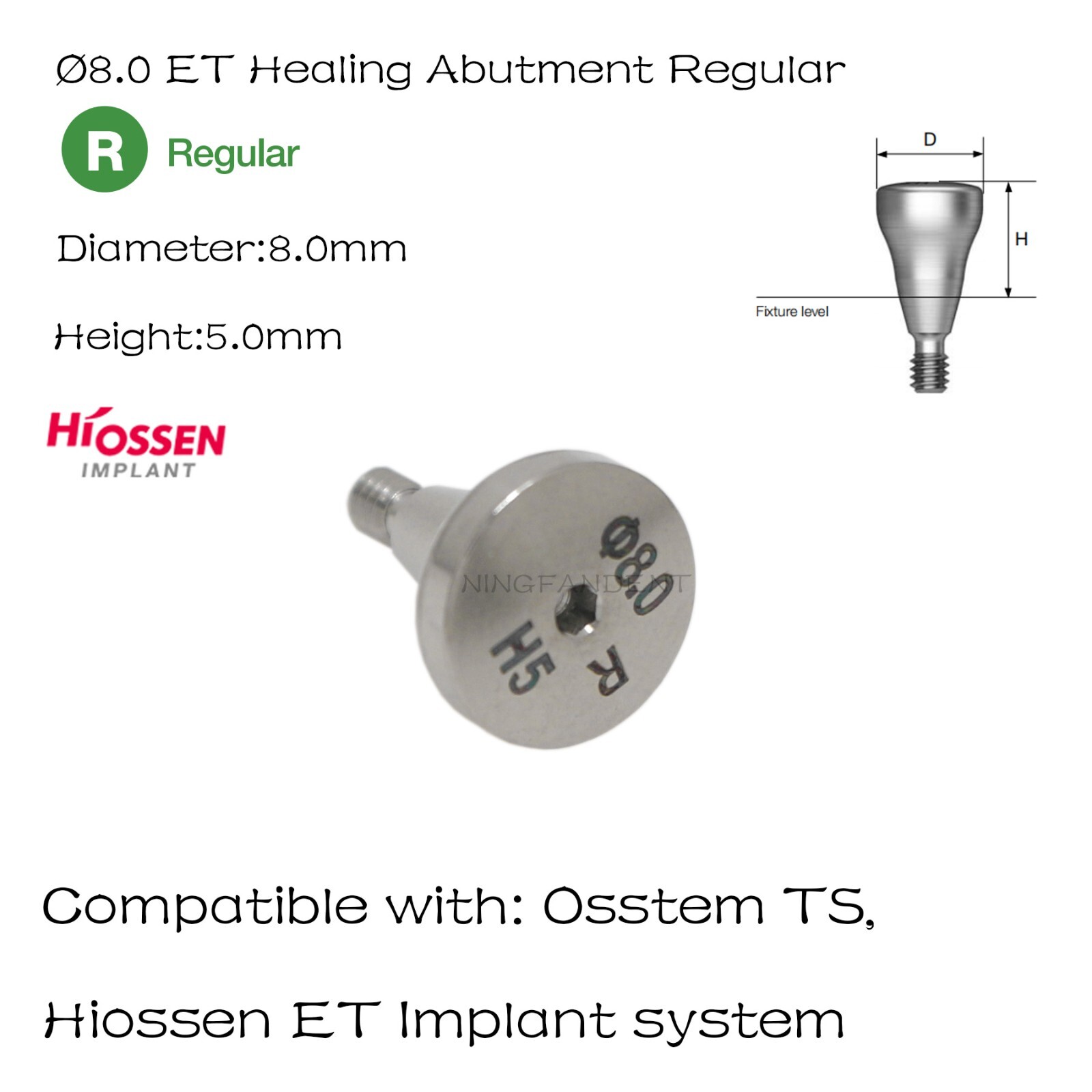 US Hiossen osstem Hex platform fits Regular/Mini Locator/Healing Abutment Analog
