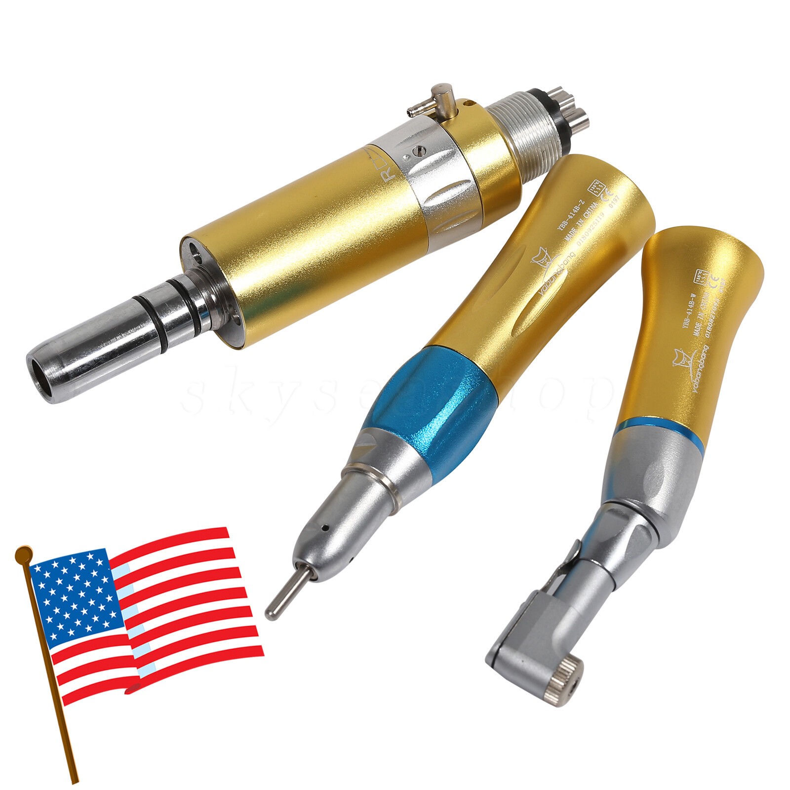 Dental low slow speed straight handpiece/ contra angle/air motor 4 Holes / RA1-8