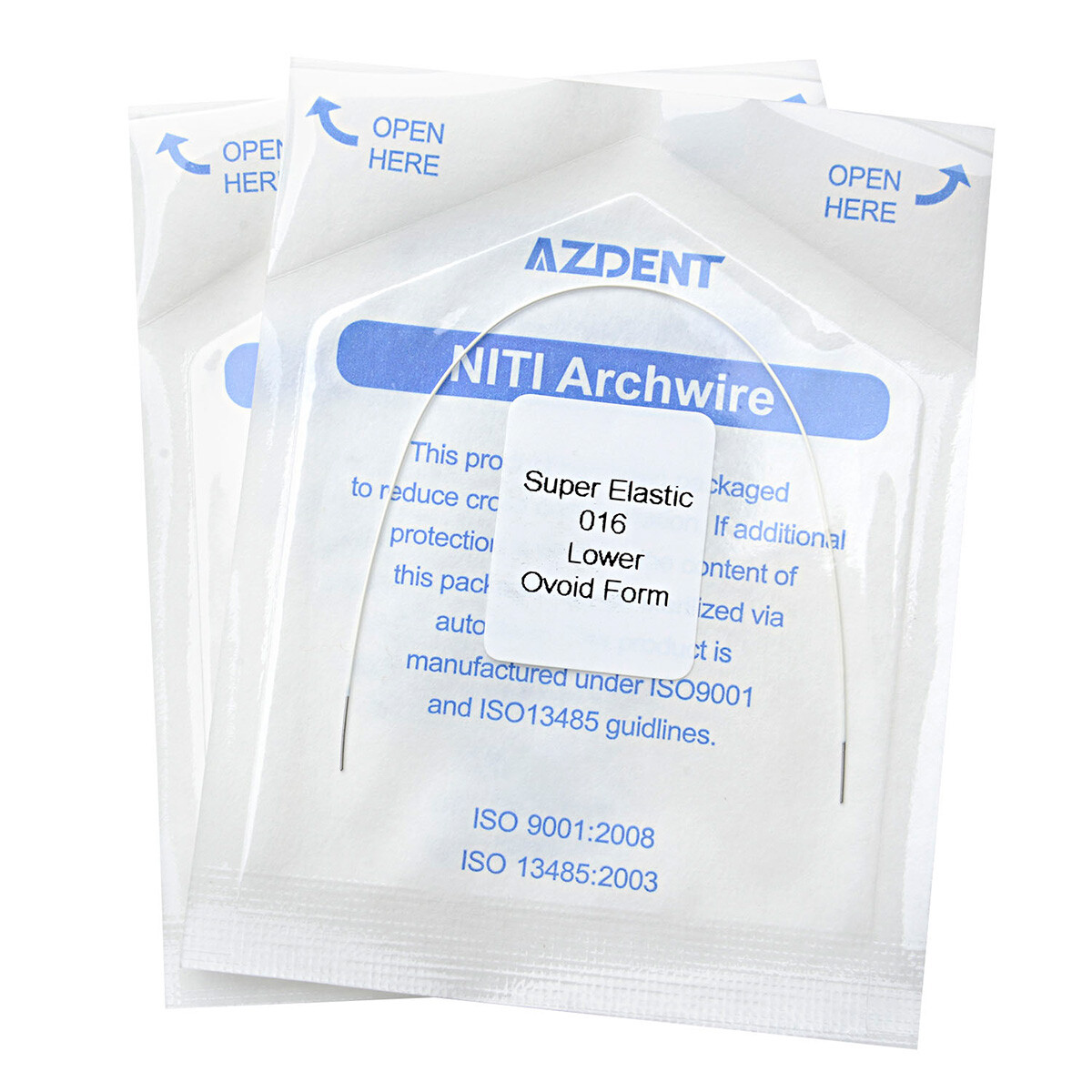 5 Packs Dental Ortho Super Elastic NiTi Round Arch Wires White Color Coated