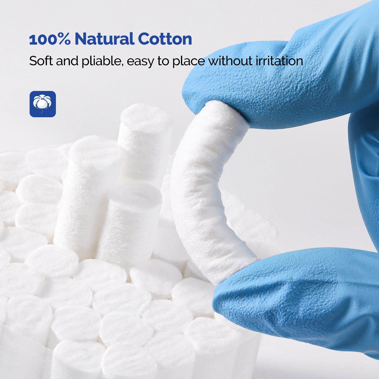 #2 Medium Cotton Rolls 1.5” High Absorbent Dental Mouth Rolls Nosebleed Plugs