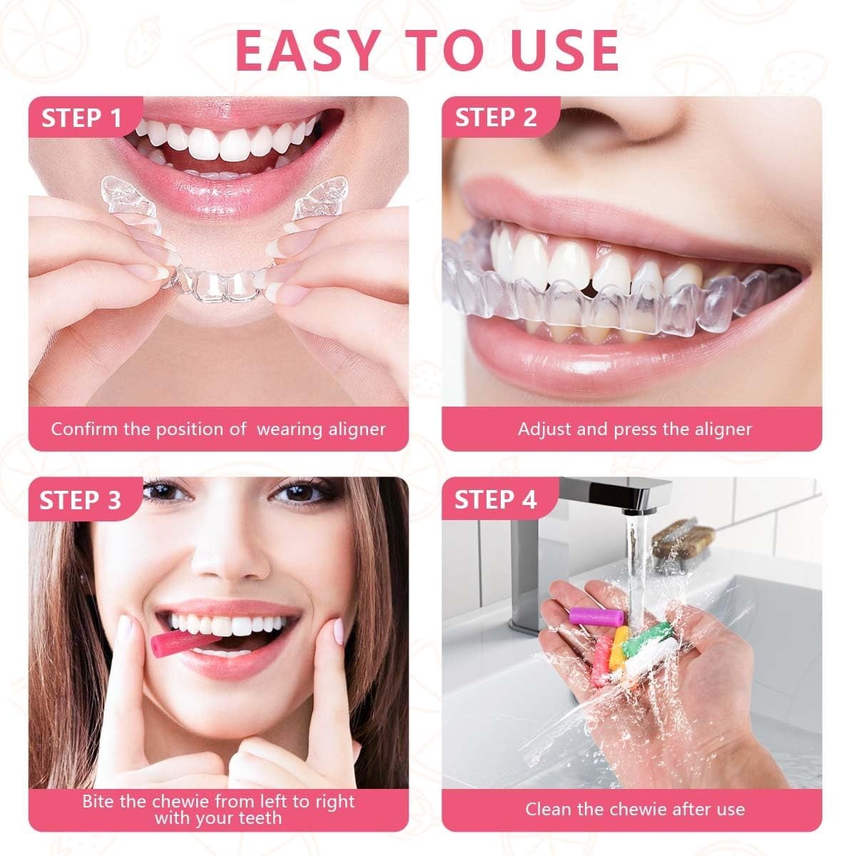 12/48 Pc Colorful Orthodontic Aligner Trays Chewies for Aligner Chompers Aligner