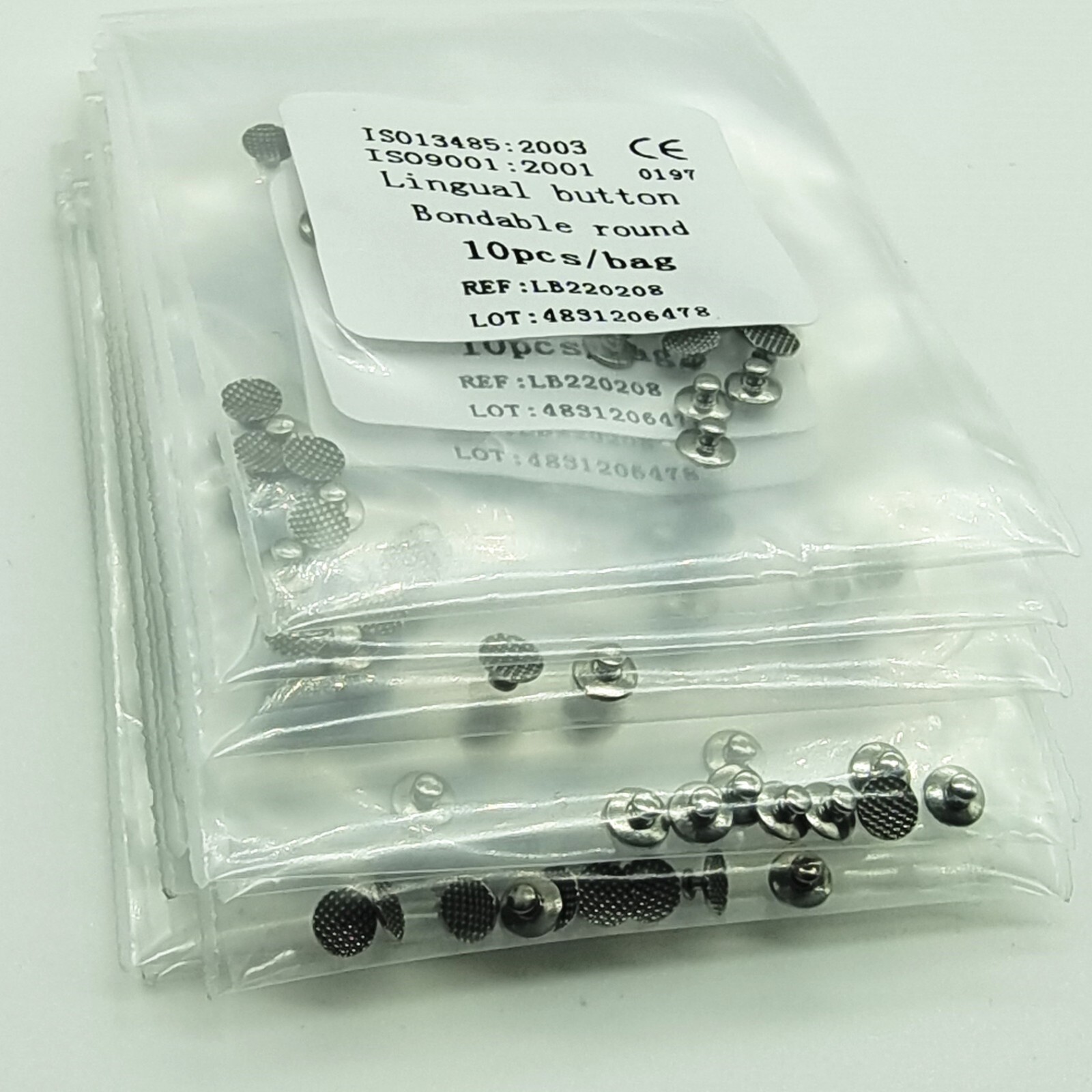 New Dental Orthodontic Lingual Buttons For Bondable Round 10Pcs/Bag