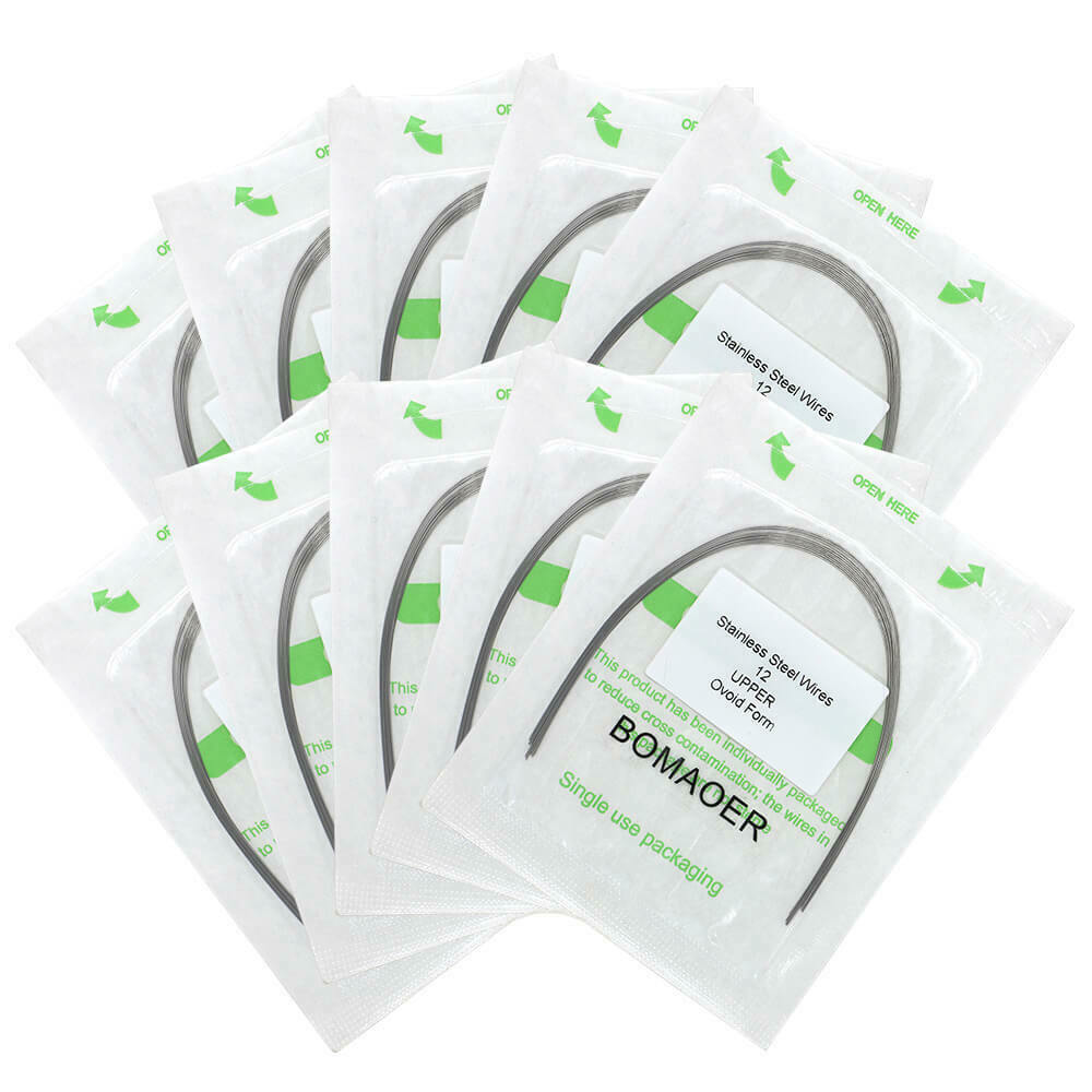 5-200 Packs Dental Orthodontic Stainless Steel Round Arch Wire Ovoid 012 Upper