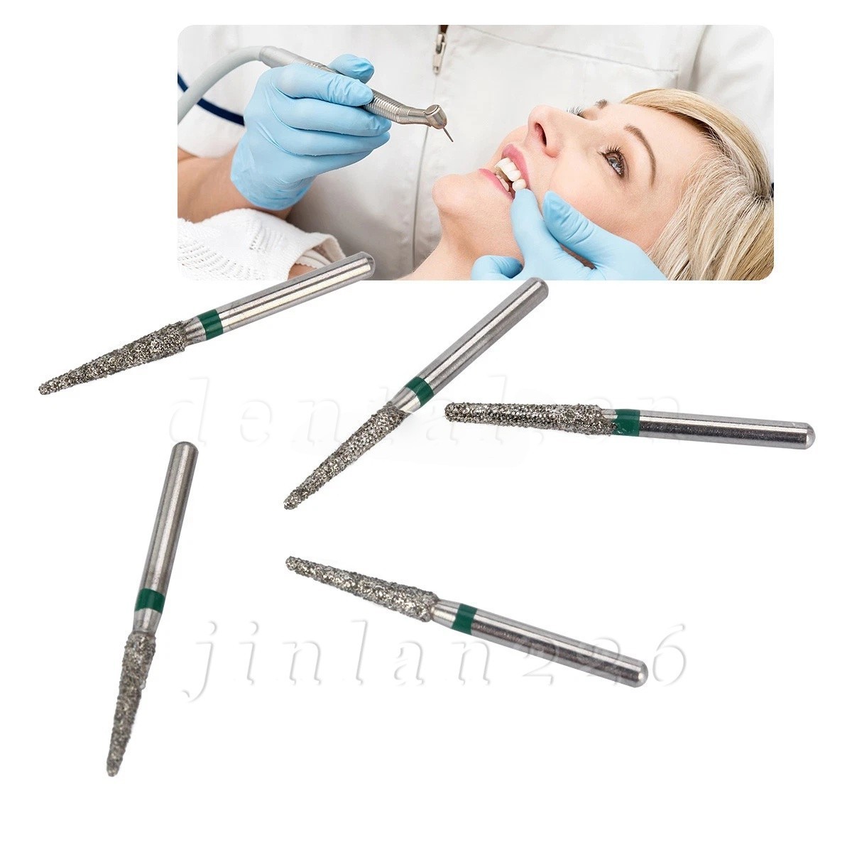 100 Types Dental FG Diamond Burs For High Speed Handpiece Friction Grip 50pcs