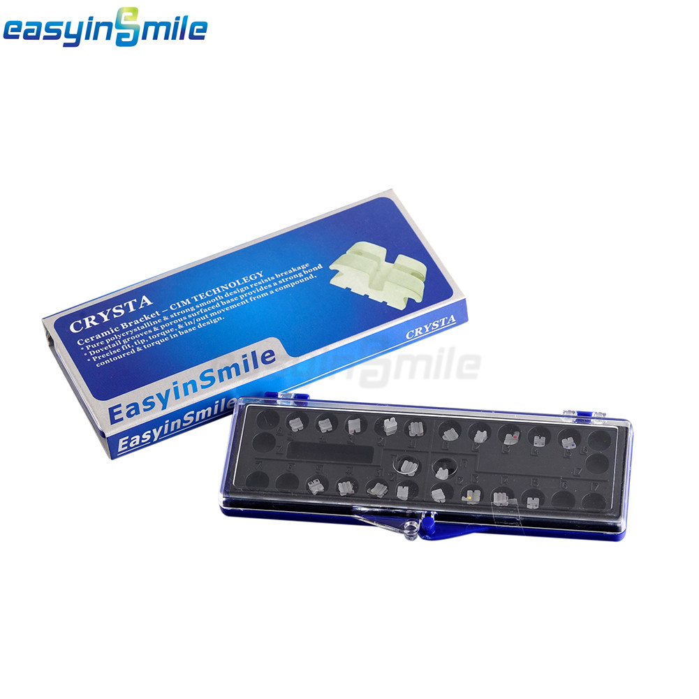 20Pc/pk Dental Orthodontic Ceramic Brackets Braces ROTH/MBT Slot.022 Hooks 3-4-5