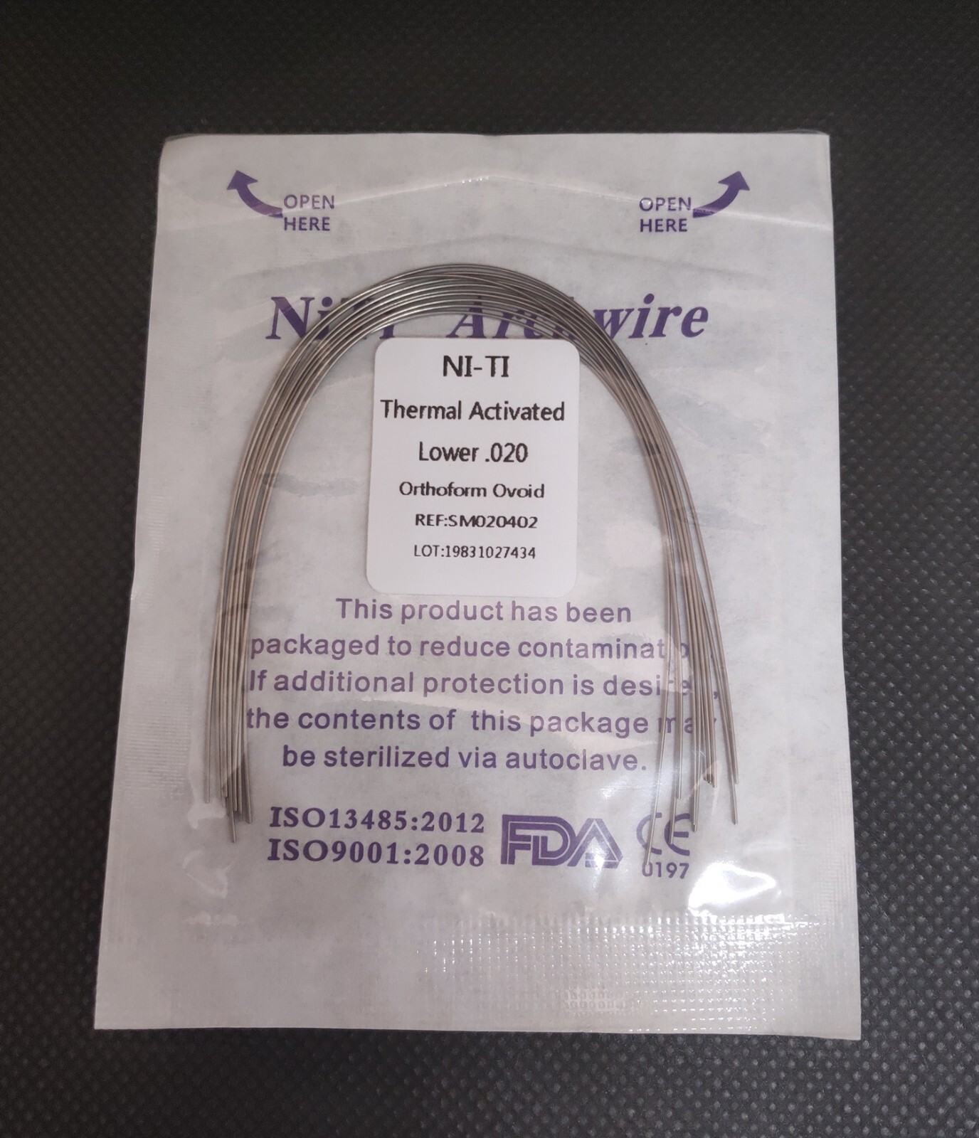 10Packs Dental Super Elastic/Stainless Steel/Thermal Activated Round Arch Wires